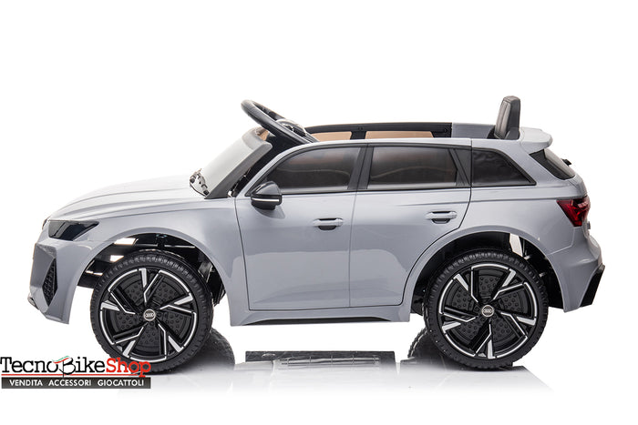 Auto Macchina Elettrica per Bambini Audi RS6 12V colore Grigio