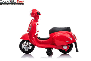 Moto Scooter Elettrico per Bambini Piaggio Vespa Mini GTS Super 6V-Rosso