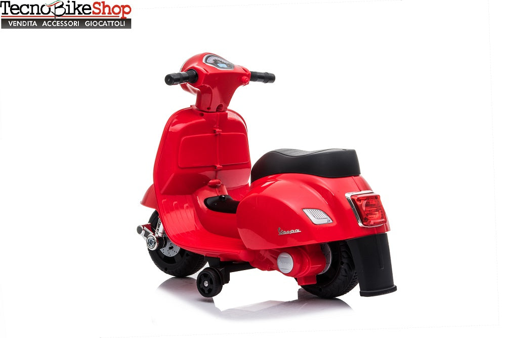 Moto Scooter Elettrico per Bambini Piaggio Vespa Mini GTS Super 6V-Rosso