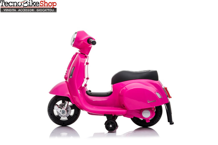 Moto Scooter Elettrico per Bambini Piaggio Vespa Mini GTS Super 6V colore Rosa