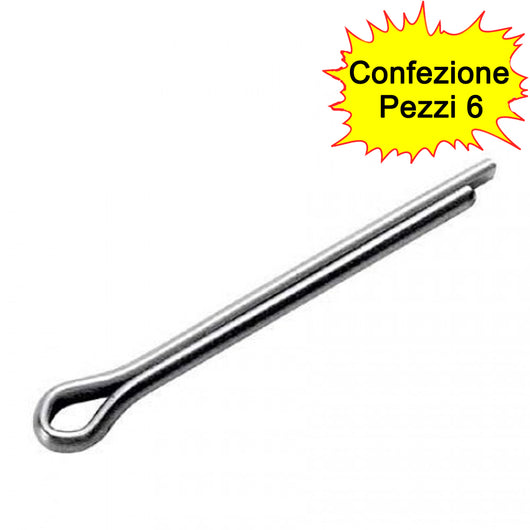 Copiglie 5x60 in acciaio inox aisi 304 pezzi 6