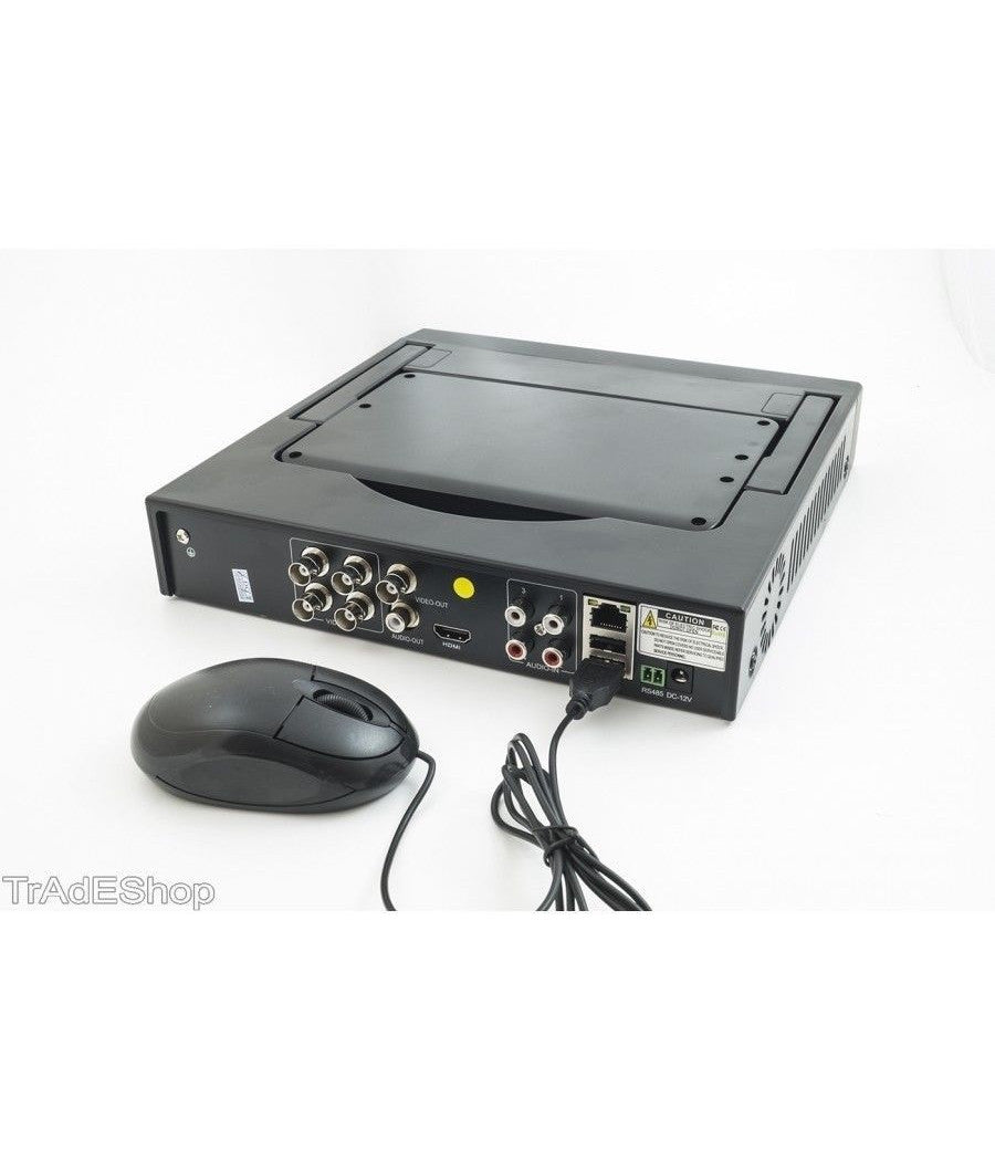 Dvr Nvr Combo Videosorveglianza 4 Ch Canali Schermo Lcd 7 Pollici H264         