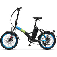 E-bike argento piuma blue 20" - bicicletta elettrica - PIUMABLAC