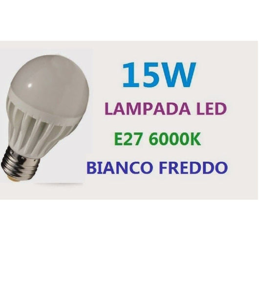 E27 15w 1200lm 6000k Bianco Freddo Lampadina Principale Della Candela (85-265v)         