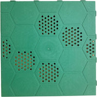 Set 30 Piastrelle pavimento plastica verde drenante 400x400x25mm per giardino