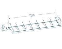 Pensilina Da Esterno Sophia XL 660X140 cm  Opal Bianco