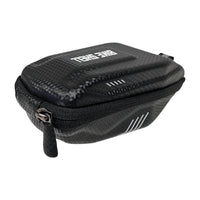 Borsa Portaoggetti Sottosella Bicicletta 18x8,5x5 cm Doppia Tasca Rigida Effetto Carbonio