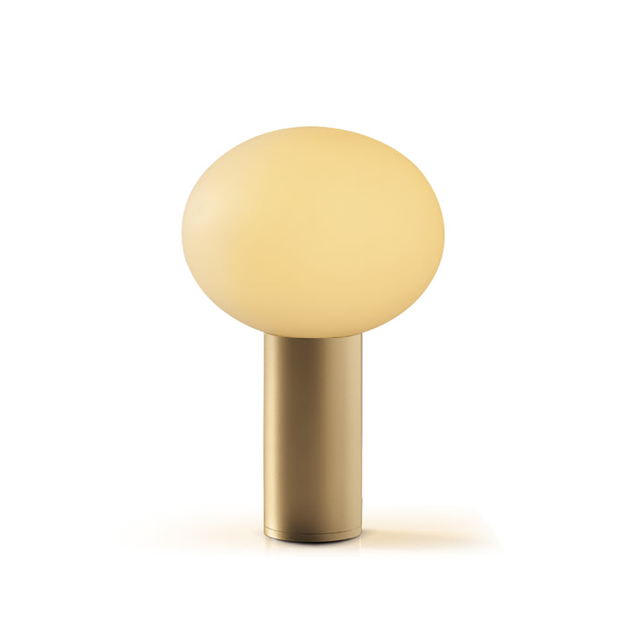 Lampada da tavolo in alluminio di color oro 260 E27