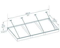 Pensilina Da Esterno Sophia XL 286X140X67 cm  Trasparente