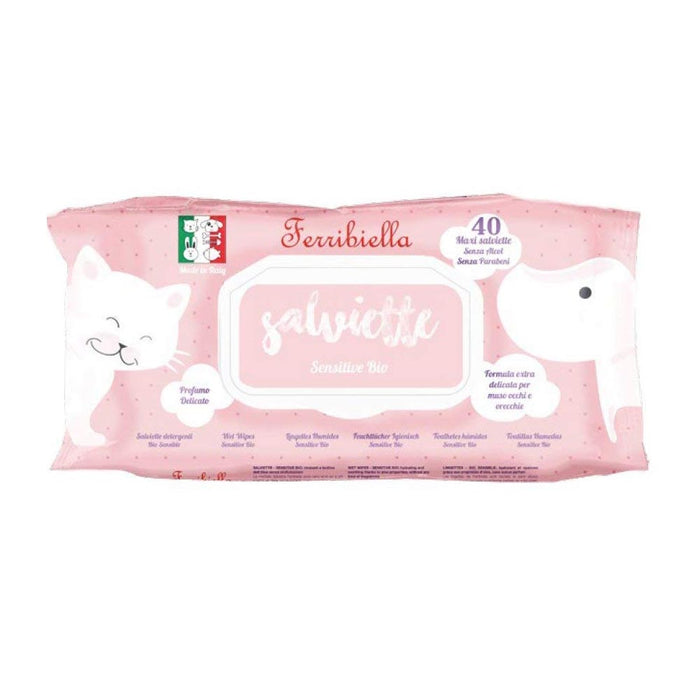 Multipack 12 confezioni salviette per cani e gatti sensitive bio per le zone delicate