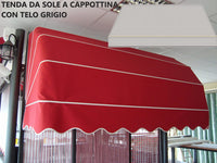 Tenda Sole Cappottina 4 Raggi Tempotest Parà Grigio 79, Largh 1,50 x Sporgenza 1, UV-Resistente Giardino, Balcone