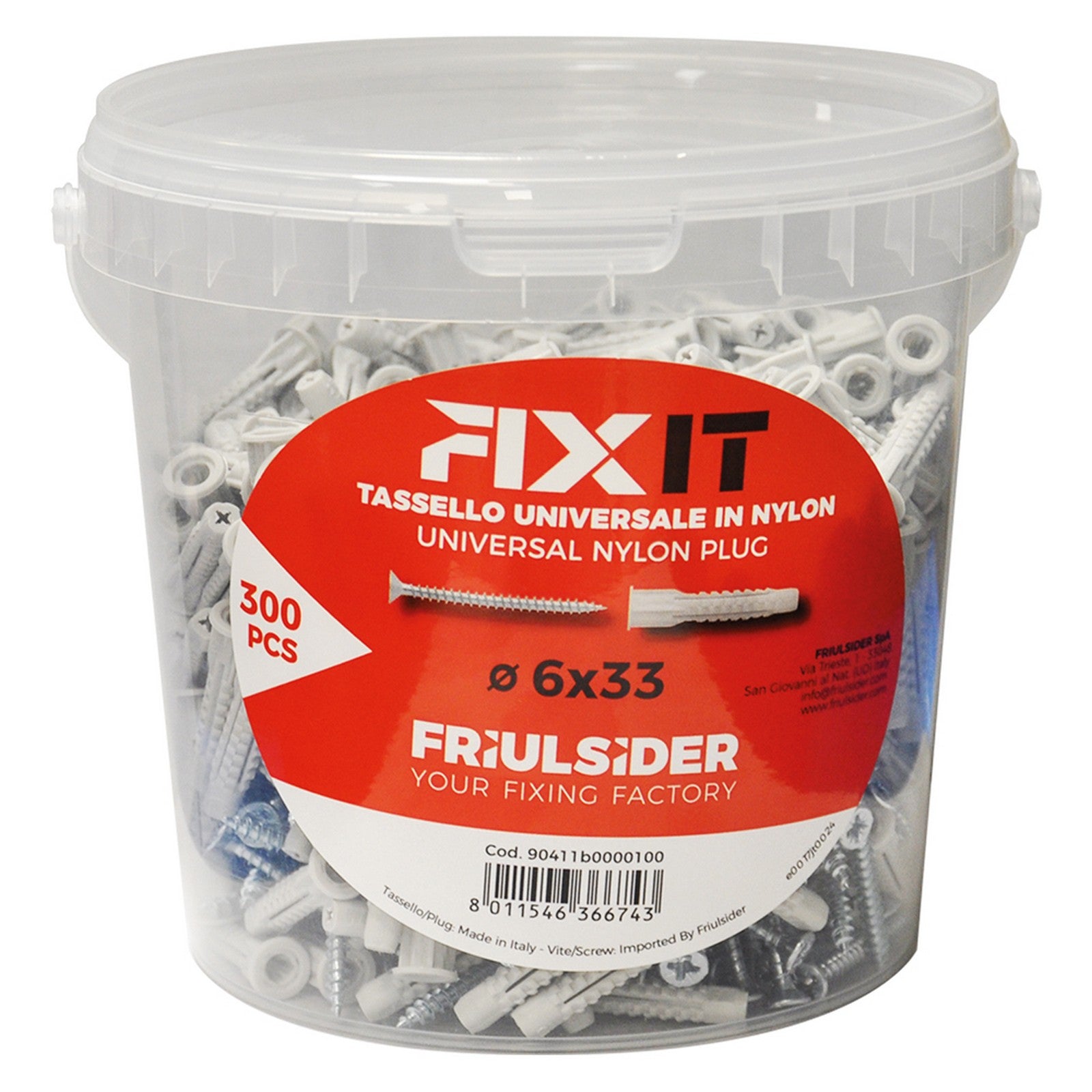 cf tassello nylon ''fixit'' Ã¸8 x 51 mm tsp 5 x 60 mm 130 pz 4306786nlm