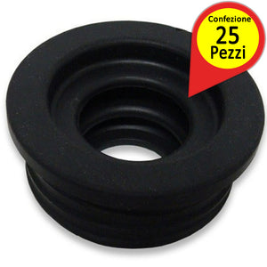 Morsetti tecnici in gomma nera mm 50 x mm 40 interno confezione da 25 pezzi