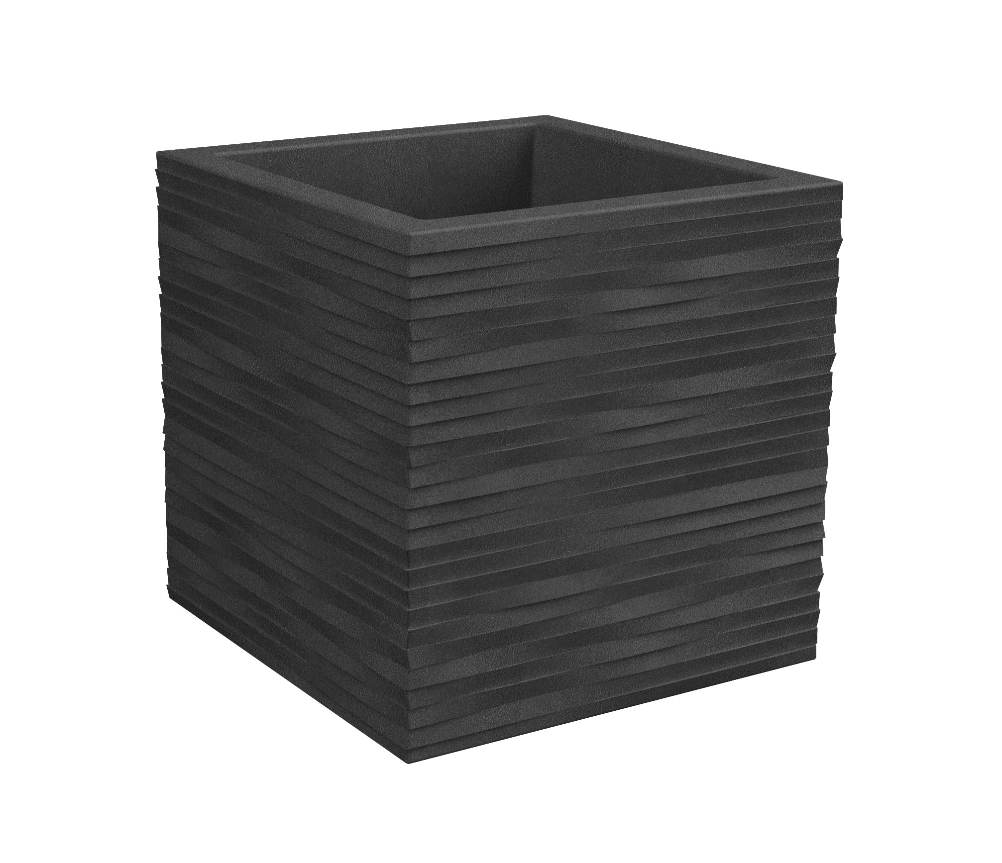 Vaso Quadro Elegance Cm 30x30x30 H -  colore: Antracite - AMZR6930P