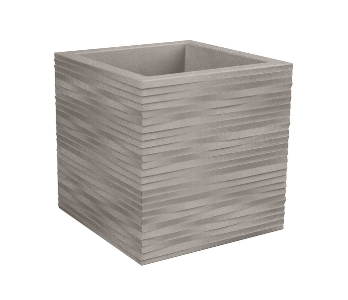 Vaso Quadro Elegance Cm 30x30x30 H -  colore: Cenere - AMZR6930S