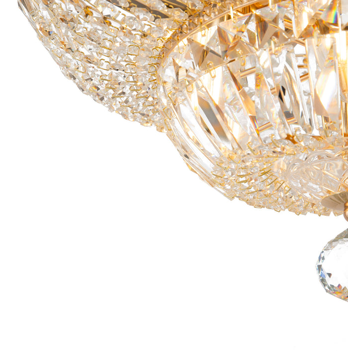 Lampadario Royal Classic in Metallo Basfor Oro Antique