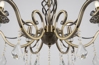 Lampadario Royal Classic in Metallo Grace Ottone