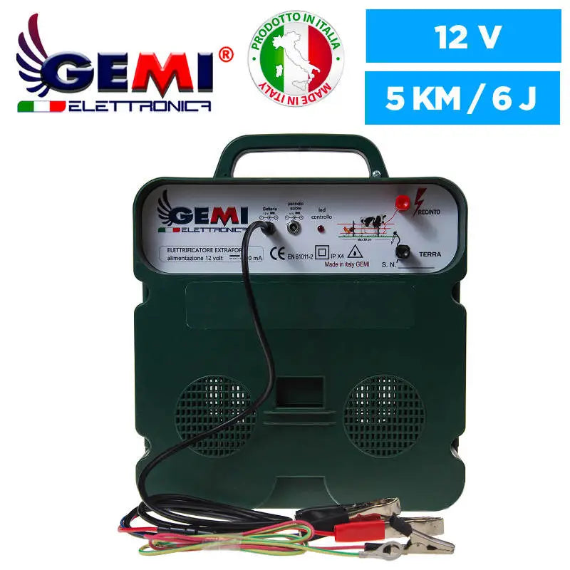 Elettrificatore B/12 a batteria 12V e corrente 220V Per Recinto Elettrico Recinzione Elettrificata 5Km Per Cinghiali