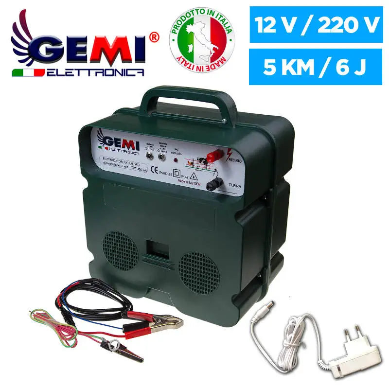 Elettrificatore B/12 Con Pannello Solare 12 V a Batteria o corrente 220V Per Recinto Elettrico Recinzione Elettrificata