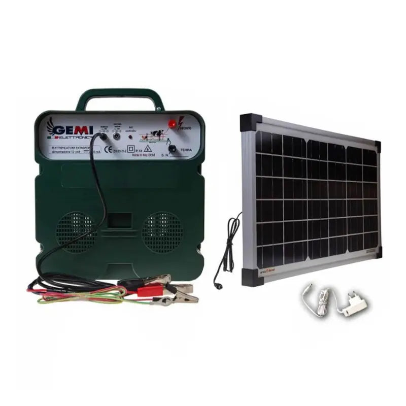 Elettrificatore B/12 Con Pannello Solare 12 V a Batteria o corrente 220V Per Recinto Elettrico Recinzione Elettrificata