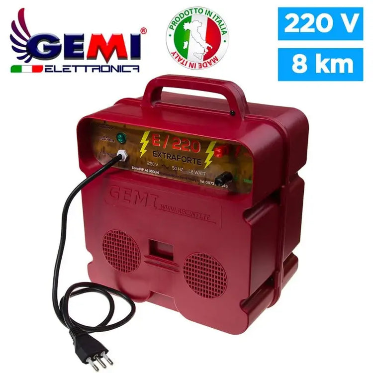 Elettrificatore E/220 EXTRAFORTE Per Recinti Elettrici Recinzioni Elettrificate Da Pascolo 220 V Per Cinghiali Mucca