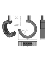 ERTA TUBE 3/4 - Biocamino Sospeso Ruotante Colore Nero Opaco