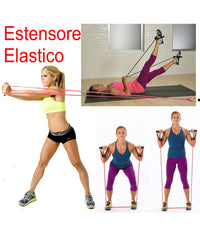 Estensore Elastico Allenamento Yoga Bodytrainer Fitness Resistance Trainer         