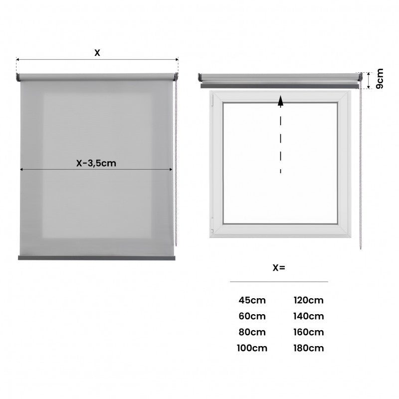 Tenda oscurante Motorizzata Moon Tende con Motore e Telecomando. Tende Motorizzate con batteria per finestre e porte Grigio 200 x 250cm