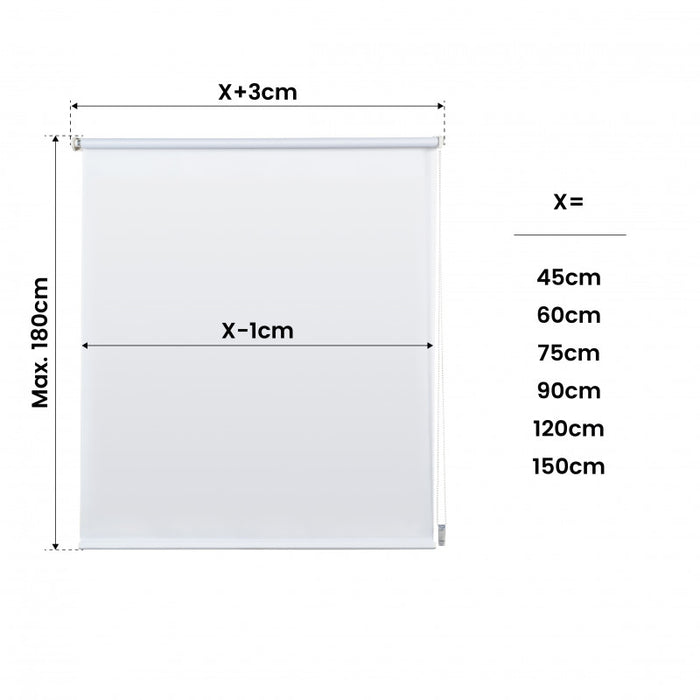 Tenda a Rullo  filtrante installazione senza foratura EasyFix Bianco 120x180 cm