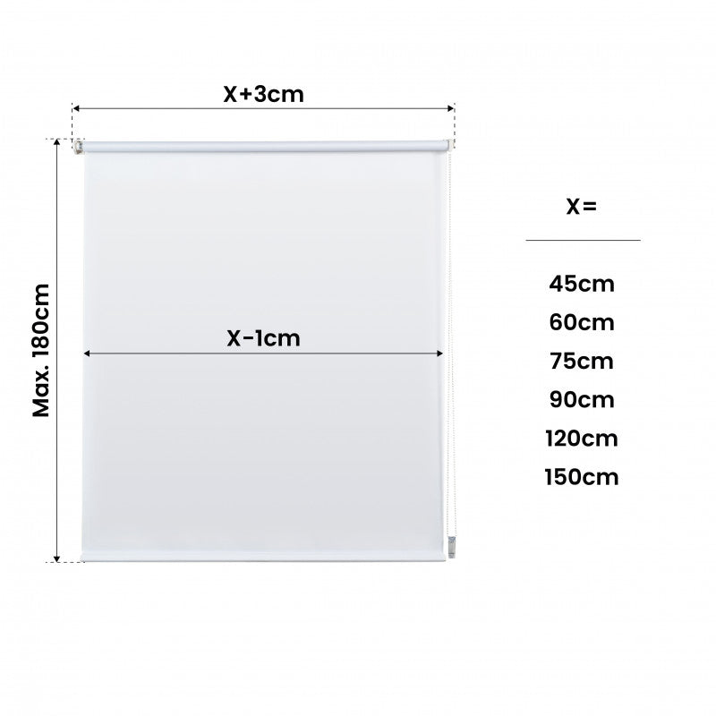 Tenda a Rullo  filtrante installazione senza foratura EasyFix Bianco 120x180 cm