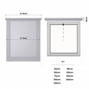 Tenda Motorizzata Screen con batteria Tenda in tessuto tecnico con motore e telecomando porte e finestre Isolamento termico Grigio 160 x 250cm