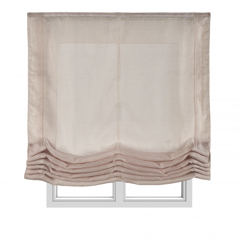 Tenda a Pacchetto Senza Aste, Traslucida Per Finestre e Porte Beige 150x175 cm