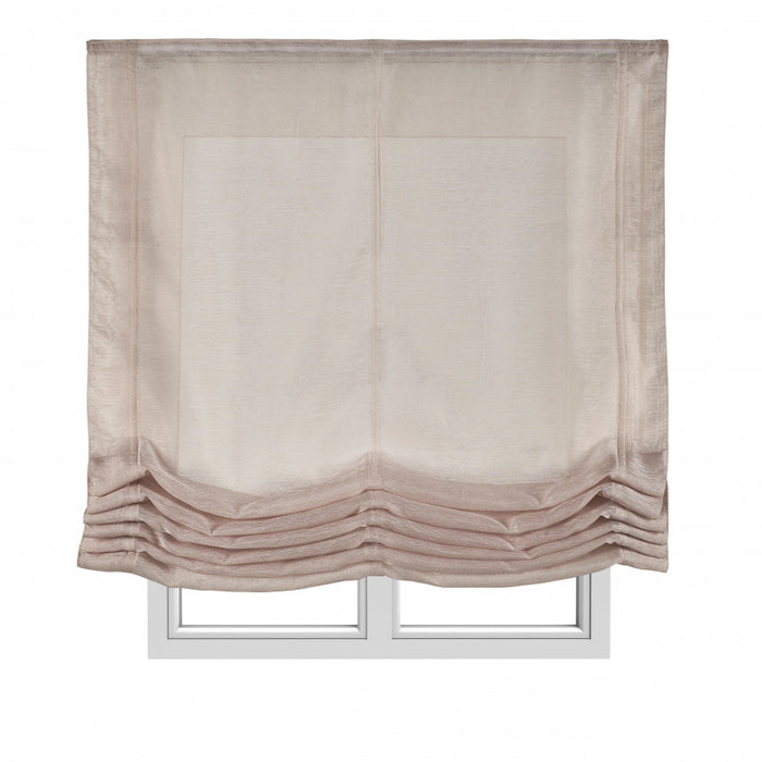 Tenda a Pacchetto Senza Aste, Traslucida Per Finestre e Porte Beige 90x175 cm