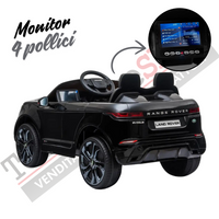 Auto Elettrica Macchina per Bambini LAND ROVER EVOQUE 12V con Monitor 4" Lettore Mp3 -Nero