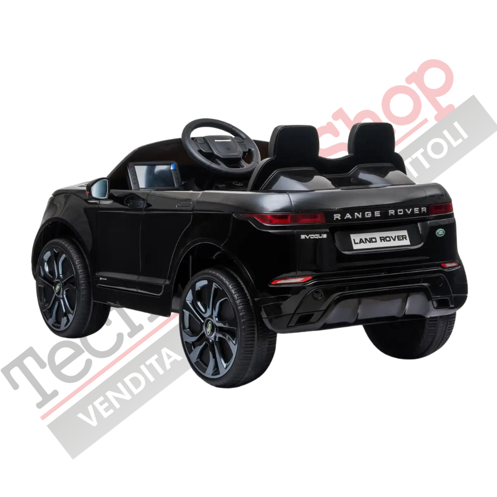 Auto Elettrica Macchina per Bambini LAND ROVER EVOQUE 12V con Monitor 4" Lettore Mp3 -Nero