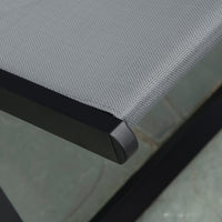 Set 2 Sedie Sdraio 96,5x58x91,5 cm in Alluminio Grigio