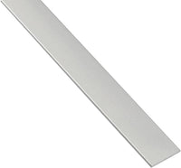 Peso Piatto Alluminio Bianco per Tende Lung barra 200cm, 2cm Largo, 2mm Spessore Profilo per Binari Strip LED Teloni PVC