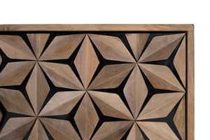 Credenza artigianale a 4 ante in legno di mango 177 cm