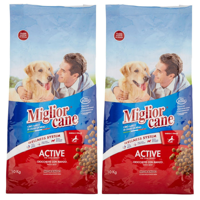 Multipack da 2 morando miglior cane crocchette con manzo da 10 kg ciascuno