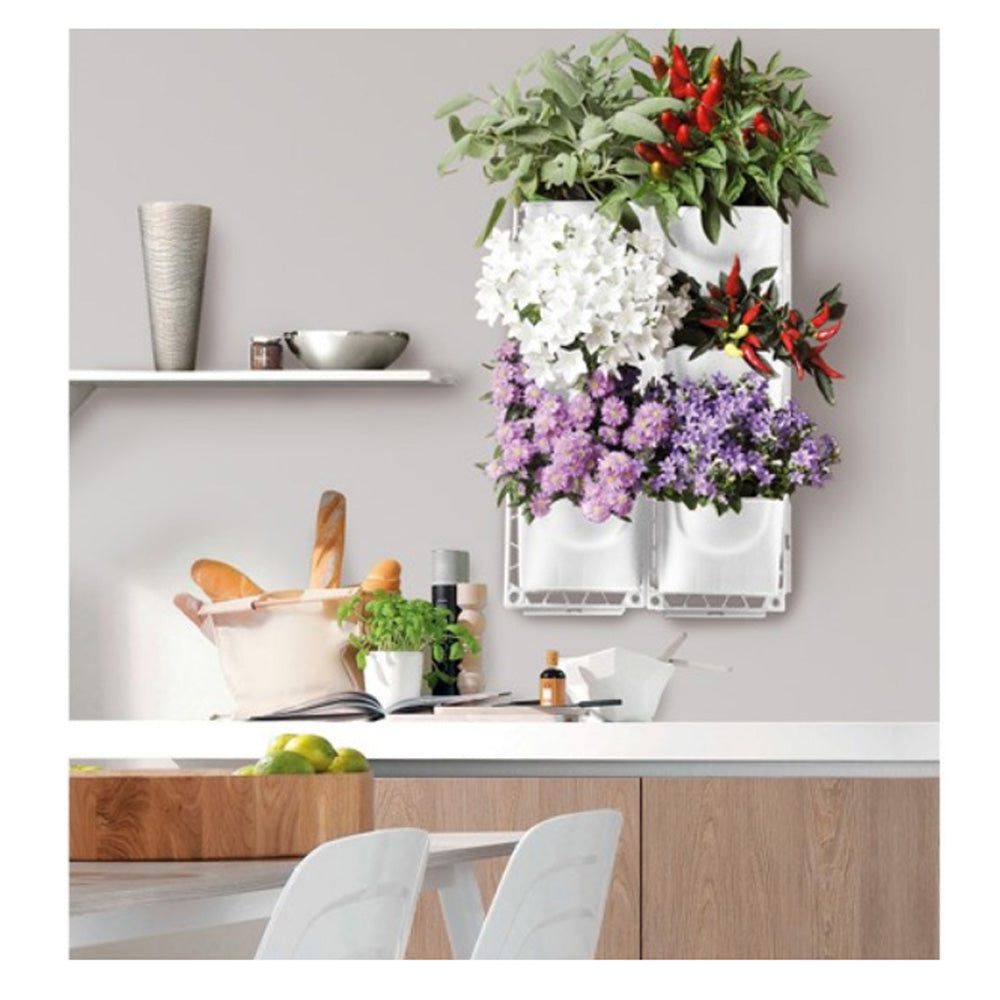 Orto appeso componibile multiuso piante aromatiche e fiori new vertical garden verdemax