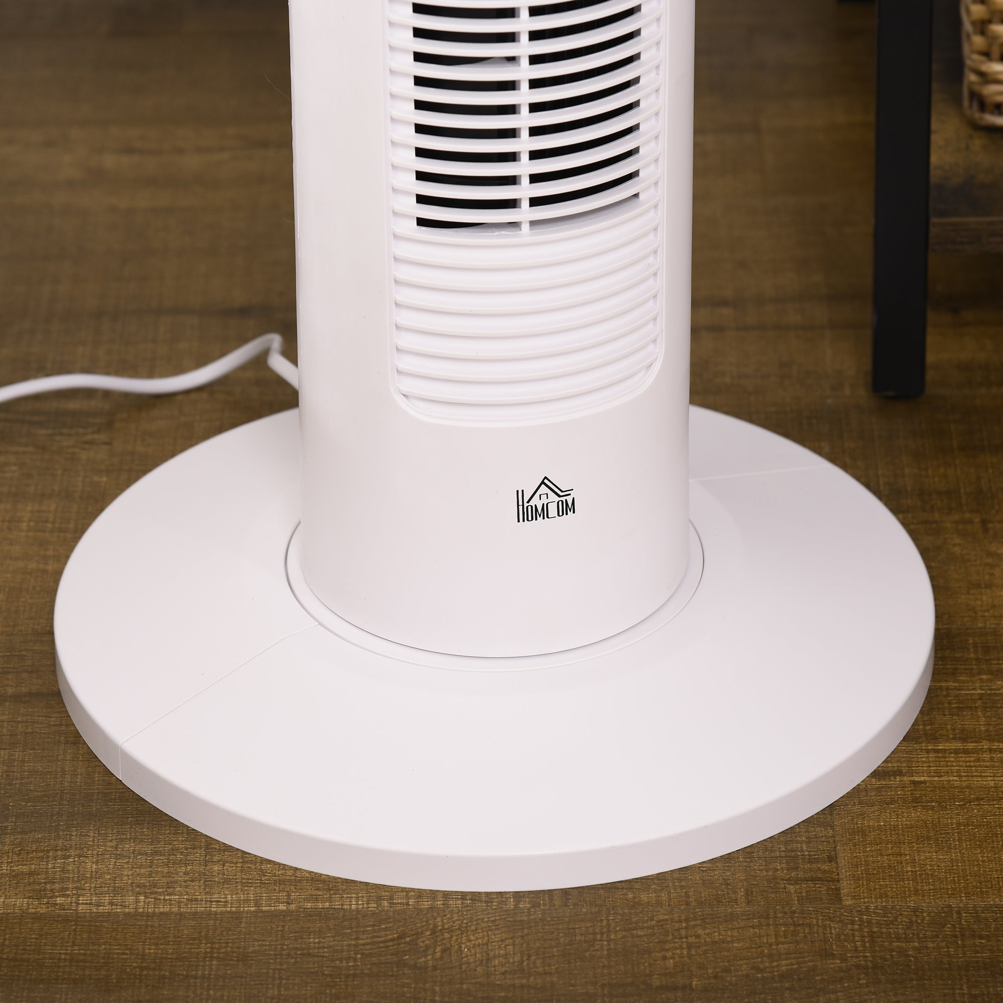 Ventilatore a Torre 45W a 4 Modalità e 3 Velocità con Timer da 12h Ø31.5x93 cm in ABS e Alluminio Bianco