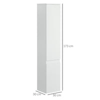 Mobile a Colonna Bagno 30x28x152,5 cm in Legno truciolare Bianco