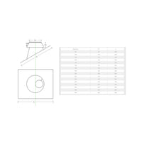 Faldale inclinato in acciaio inox 6 decimi aisi 304 per tubo da 200mm