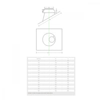 Faldale inclinato rame per tubo da 130mm