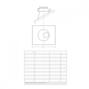 Faldale inclinato rame per tubo da 180mm