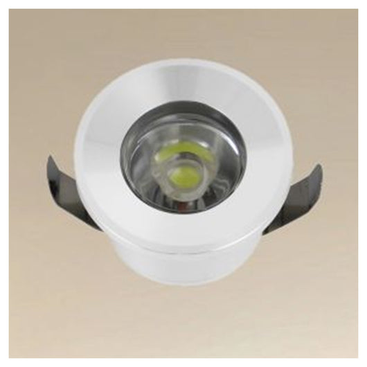 Trade Shop - Faretto 1w Led Incasso A Soffitto Ip20 Bianco Mini Spot Segnapassi Luce Calda 00229         