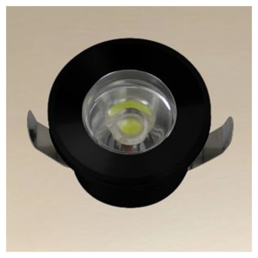 Trade Shop - Faretto 1w Led Incasso A Soffitto Ip20 Nero Mini Spot Segnapassi Luce Naturale 00298         