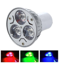 Faretto 3led High Power Luce Spot 3 W Gu10 Lampada Colorata Rossa Verde Blu 230v         