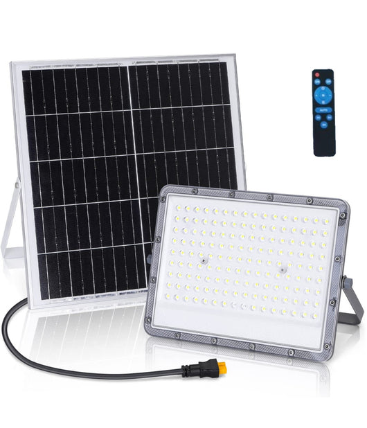 Faretto Faro Led Solare 200 W Telecomando Ip65 Luce Bianco Fredda 6500k Fso-200         