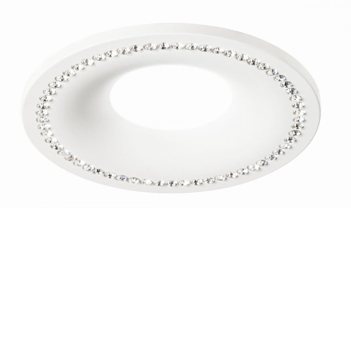 Faretto incasso alluminio gea led coralie 1 gfa190 led spot strass bianco opaco tondo interno gu10 ip20